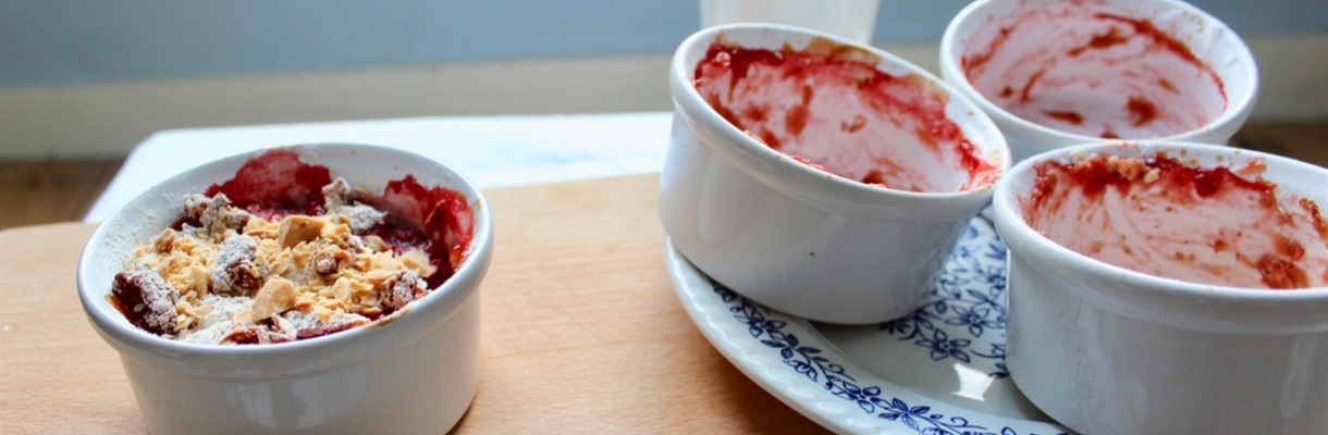 Mama Mascha maakt: Rabarber crumble