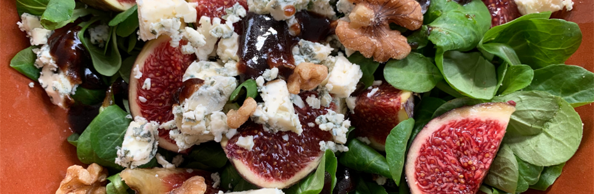 Recept: salade met vijgen en blauwe kaas