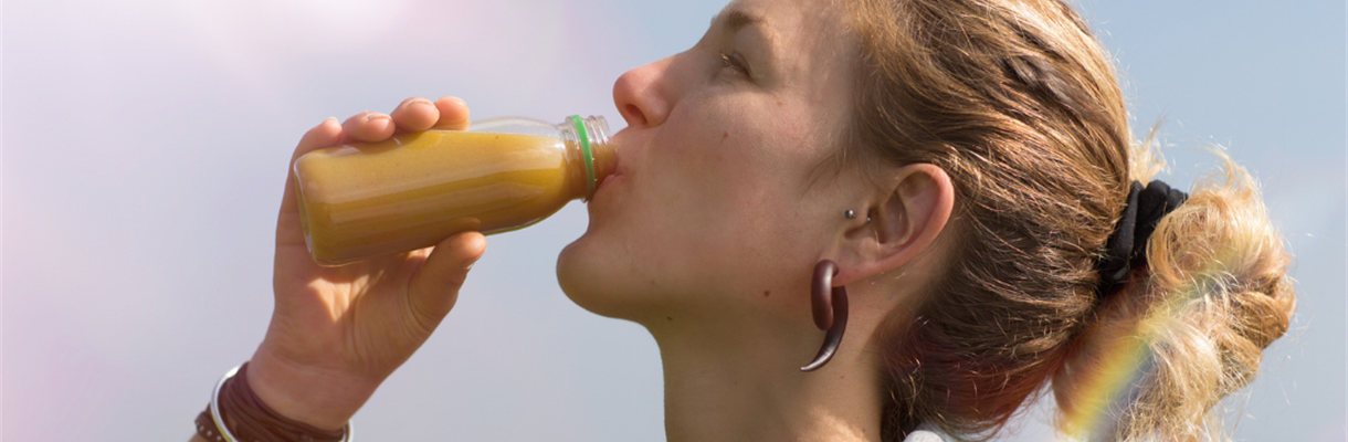 Vitamine C-rijke smoothie mango en pompoen