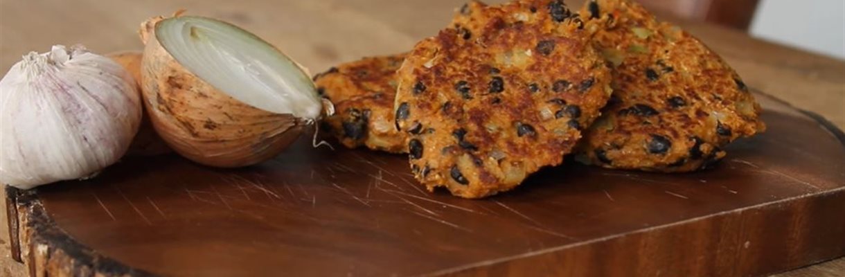 Recept: Vegetarische burgers met zoete aardappel