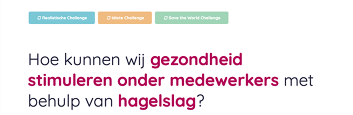 Challenge Generator - nieuwe online warming-up tool
