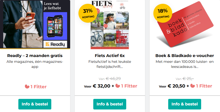 Deals in de webshop