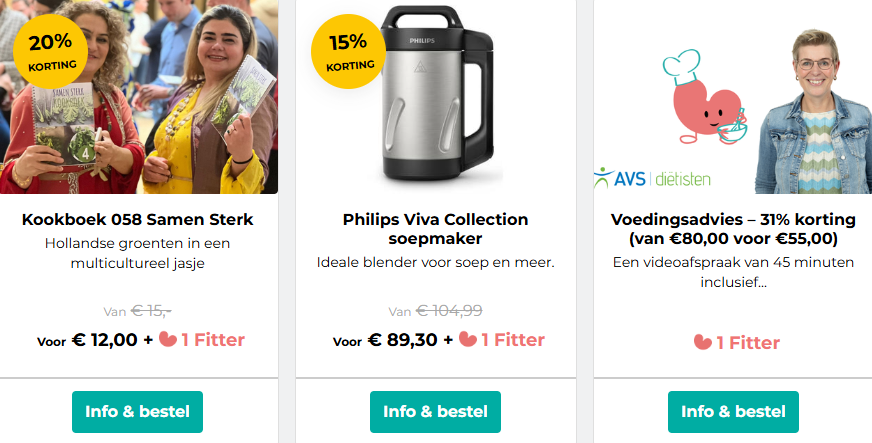 Deals in de webshop