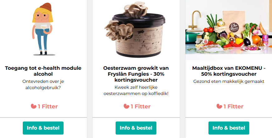 Deals in de webshop